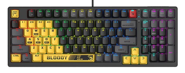 Mechaniczna Przewodowa RGB USB czarno-żółta - dopłata 259 zł