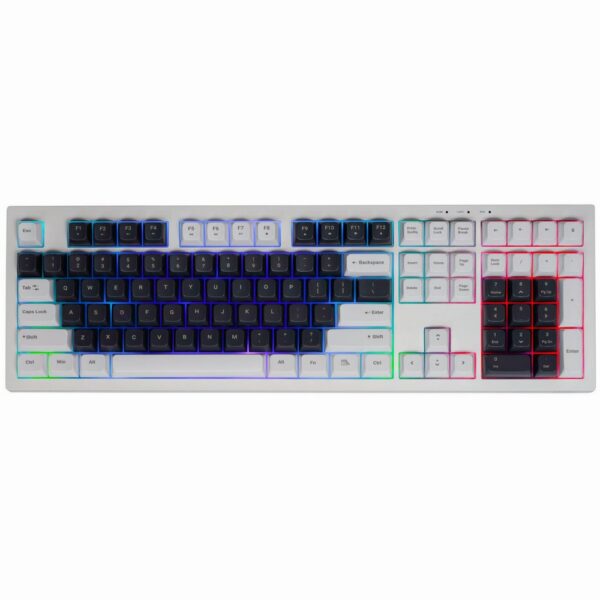 Klawiatura Membranowa USB RGB biała